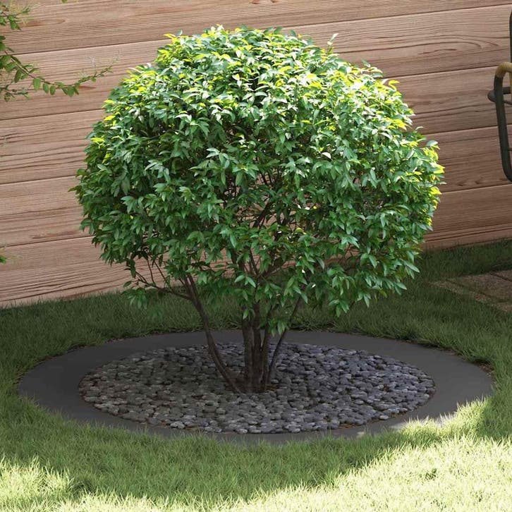 vidaXL geschikt voor vlakke boomringen 5 pcs Zwart Ø90 / 120, Tuin en Terras, Bloempotten, Nieuw, Verzenden