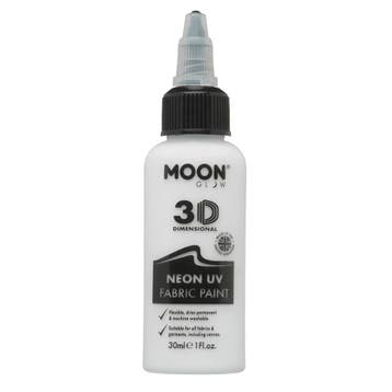 Moon Glow Neon UV Fabric Paint 30ml White 30ml, Hobby en Vrije tijd, Verzenden, Nieuw