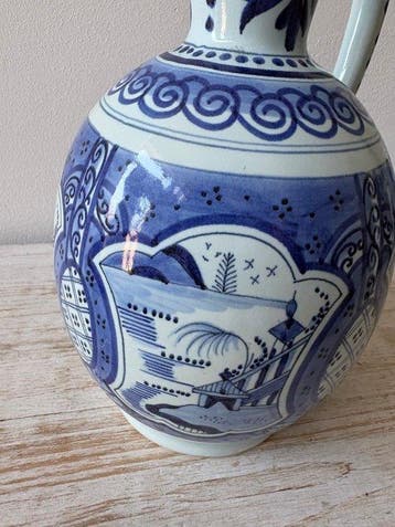 Boch Freres Keramis - Cruche - Céramique - Chinoiserie -