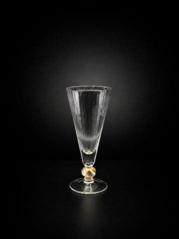 Santi Murano - Wijnglas (5) - Gouden knoop - Muranoglas, 24