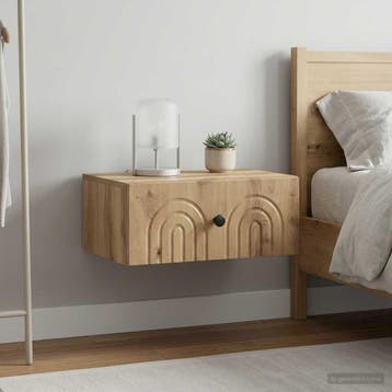 vidaXL Muurbevestigde Nachttafel 2 st Artisanaal eiken, Verzenden, Nieuw