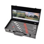 Set 8 metrische ringsleutels in metalen opbergbox, Ophalen of Verzenden