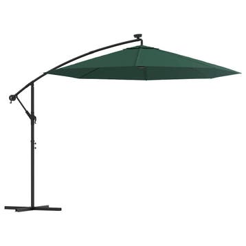 vidaXL Zweefparasol met LED-verlichting en metalen paal 300, Verzenden, Nieuw