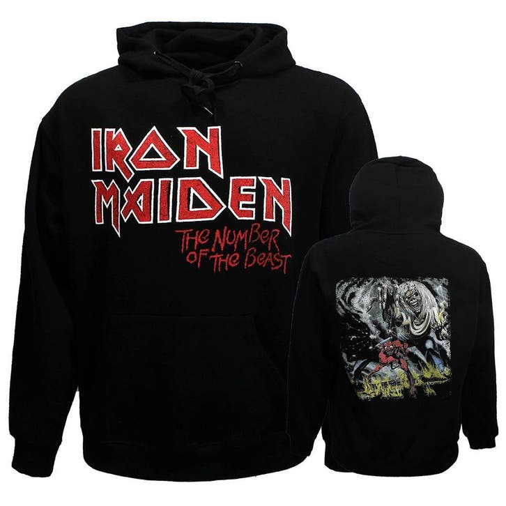 Iron Maiden Hoodie Number Of The Beast Faded Edge Vintage Sw, Kleding | Heren, Truien en Vesten