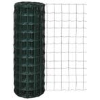 vidaXL Euro hek 25x0,8 m staal groen, Verzenden, Nieuw