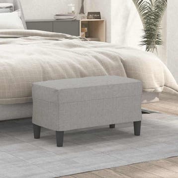 vidaXL Bankje 70x35x41 cm stof lichtgrijs, Verzenden, Nieuw