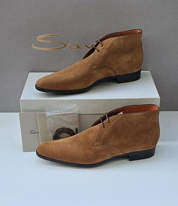 Santoni - Veterschoenen - Maat: EU 43, EU 43.5 - Nieuw in, Nieuw