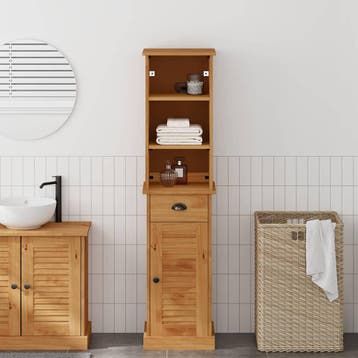 vidaXL Badkamermeubel Set VIGO 2 st Bruin en Honingbruin, Huis en Inrichting, Verzenden, Nieuw