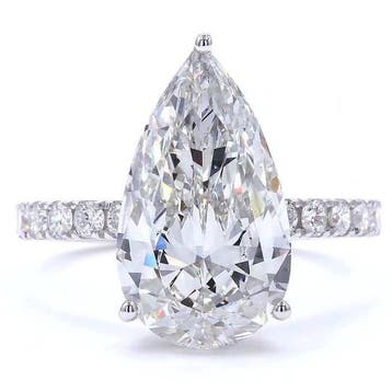 Zonder minimumprijs - Ring - 18 karaat Witgoud - 5.85ct. tw., Nieuw