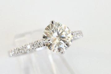 Bague de fiançailles - 14 carats Or blanc - 1.13ct. tw.