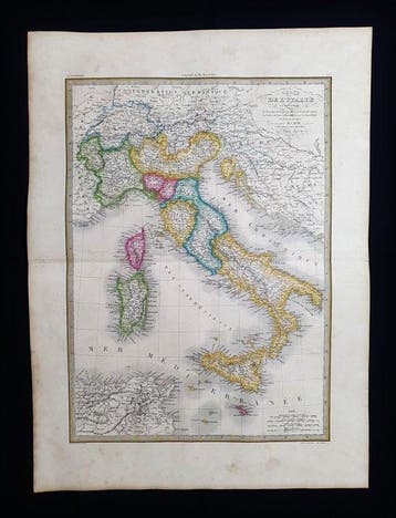Italië; M. Pierre et Alexandre Lapie - Carte de lItalie -, Livres
