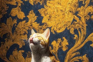 Yamila - El Gato en el Trono de Oro y Azul