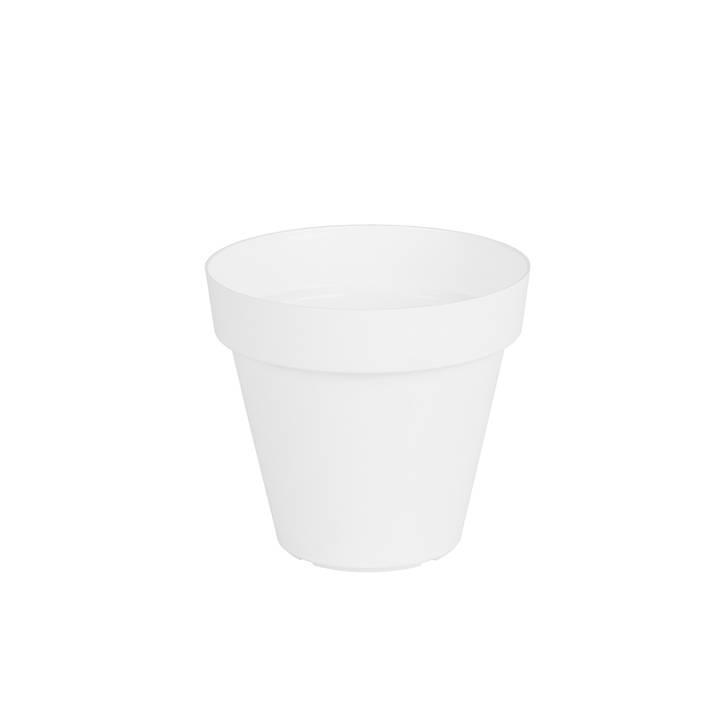 Grote kunststof bloempot wit D60xH50 Monaco, Tuin en Terras, Bloempotten, Verzenden
