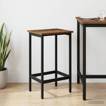 vidaXL Barkruk Oud hout 40 x 32 x 64 cm Bewerkt hout, Verzenden