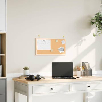 vidaXL Kurkbord met massief grenenhouten frame 60x30 cm, Verzenden