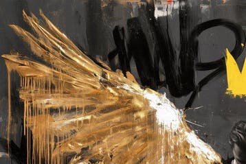 Iconica - Golden Wings of the Street - unique 1/1 XXL (100 x, Antiek en Kunst