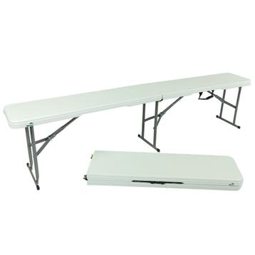 MaxxGarden - Opvouwbare Zitbank - 183 x 28 x 43cm -Wit, Ophalen of Verzenden