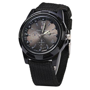 Fako - Horloge - Army - Zwart, Verzenden, Nieuw