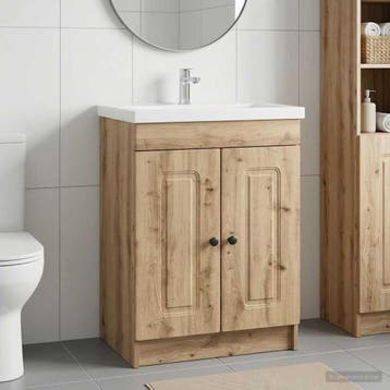 vidaXL Badkamer onder Wastafel Kast Artisanaal eiken, Huis en Inrichting, Verzenden, Nieuw