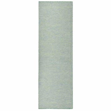vidaXL Buitenkleed platgeweven 80x250 cm turquoise, Maison & Meubles, Verzenden
