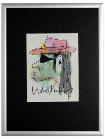 Udo Lindenberg (1946) - Selbstportrait - signiert - gerahmt