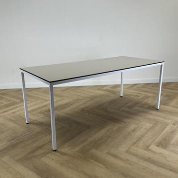 Gispen kantinetafel 180x80 cm, grijs - wit, Bureau
