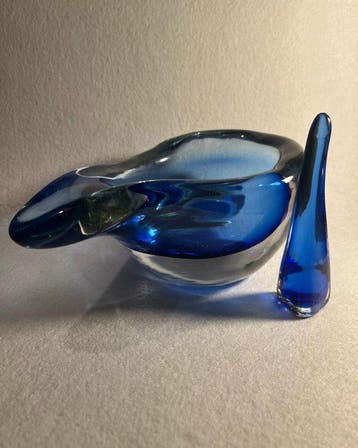 Venini Murano Italia - Asbak (2) - Bowl and stubber /