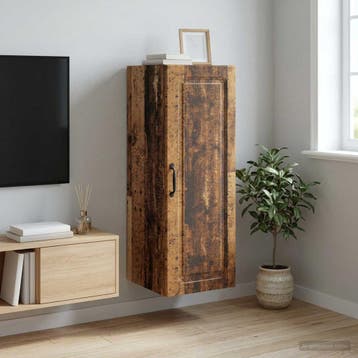 vidaXL Wandkast 33 x 34,5 x 90 cm Bewerkt hout Oud hout, Verzenden, Nieuw