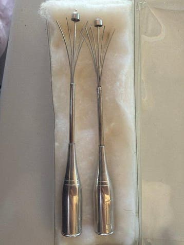 Bar (2) - .935 zilver - Champagne-kloppers