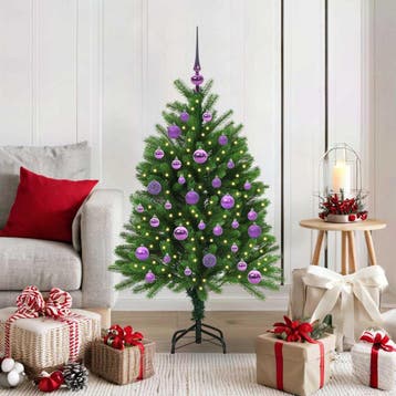 vidaXL Kerstboom met 150 LED met standaard Groen 120 cm PE, Verzenden
