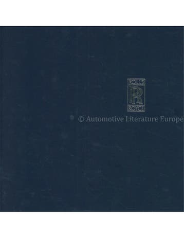 1993 ROLLS ROYCE PROGRAMMA BROCHURE ENGELS