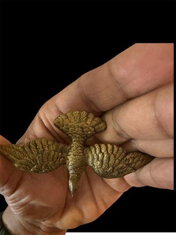 sculptuur, Heilige geest / vogel - 3.5 cm - Messing - 1800