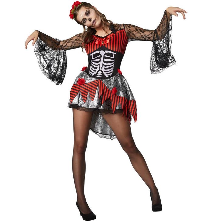 2dekans | TecTake Halloween Danseres Kostuum Dames - L -, Kleding | Heren, Carnavalskleding en Feestkleding, Ophalen of Verzenden