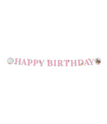 Happy Birthday Letterslinger Paarden 2,5m, Verzenden