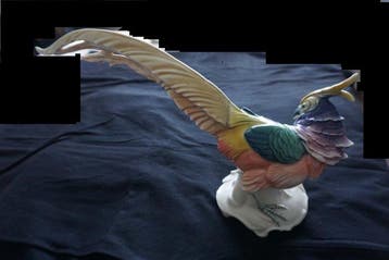 Karl Ens, Volkstedt - Figuur - Vogelfigur auf Sockel -, Antiek en Kunst