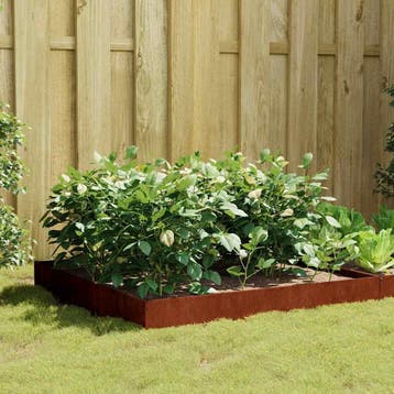 vidaXL Plantenbak verhoogd 100x100x26 cm cortenstaal, Verzenden