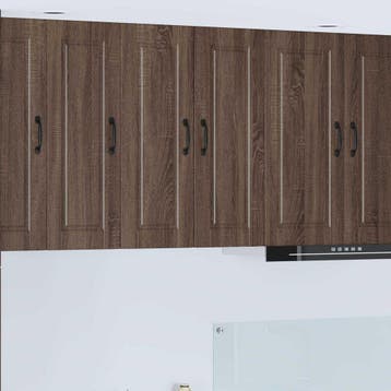vidaXL Wandkast PORTO 2 st Bruin Eiken Bewerkt hout, Verzenden