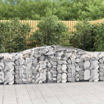 vidaXL Schanskorven 25 st gewelfd 400x50x80/100 cm ijzer, Verzenden