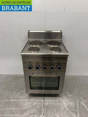 RVS MBM 4 Pits Elektrisch fornuis met oven 400V Horeca, Ophalen of Verzenden
