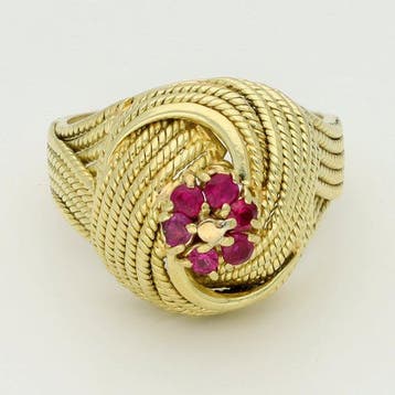 Bague - 18 carats Or jaune - rubis, Bijoux, Sacs & Beauté