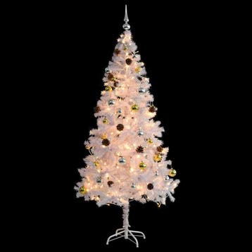 vidaXL Kunstkerstboom met verlichting en kerstballen 180 cm, Verzenden, Nieuw