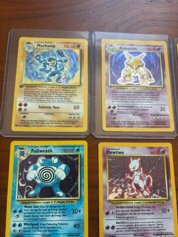Pokémon - 6 Card - Alakazam, Ninetales, Machamp, Poliwrath,, Nieuw