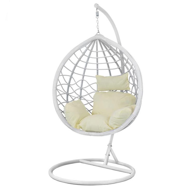 Hangstoel Ei Wit met Frame | 63% korting, retour deal, Jardin & Terrasse, Chaises de jardin, Envoi