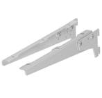 Set van 2 dragers verstelbaar 400 mm wit gelakt, Nieuw