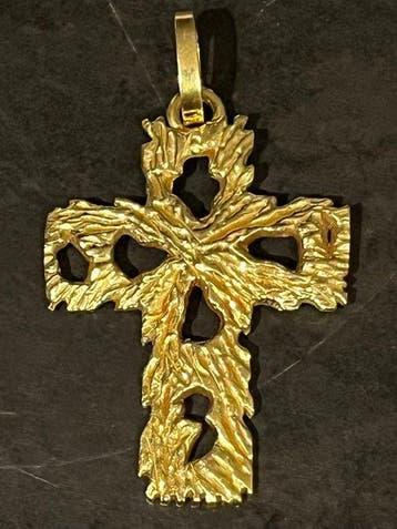 Pendentif en forme de croix - 18 carats Or jaune