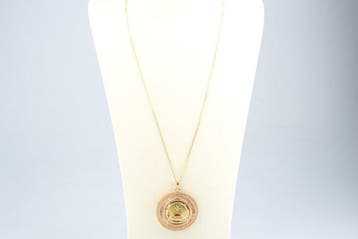 Collier - 18 carats Or jaune - 0.15ct. tw. Rubis, Nieuw