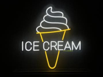 IJS ice ceam NEON sign bord led lichtbord verlichting lamp X, Verzenden