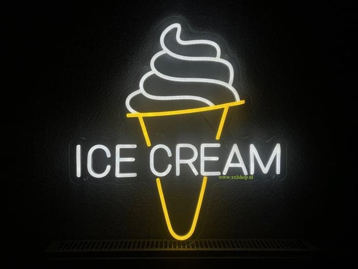 IJS ice ceam NEON sign bord led lichtbord verlichting lamp X, Zakelijke goederen, Horeca | Overige, Verzenden