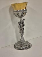 Kelk - Wit metaal - de kelk van de Goede Herder, Antiek en Kunst