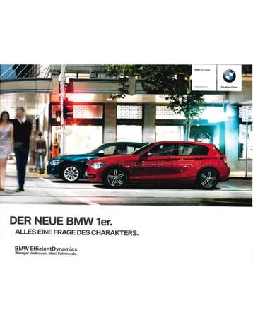 2011 BMW 1 SERIE BROCHURE DUITS, Nieuw